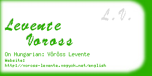 levente voross business card